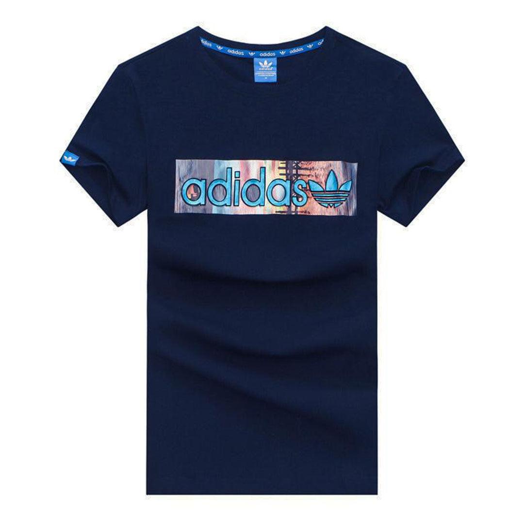Adidas Essential Graphic Logo Cotton T shirt-Navy-blue - Obeezi