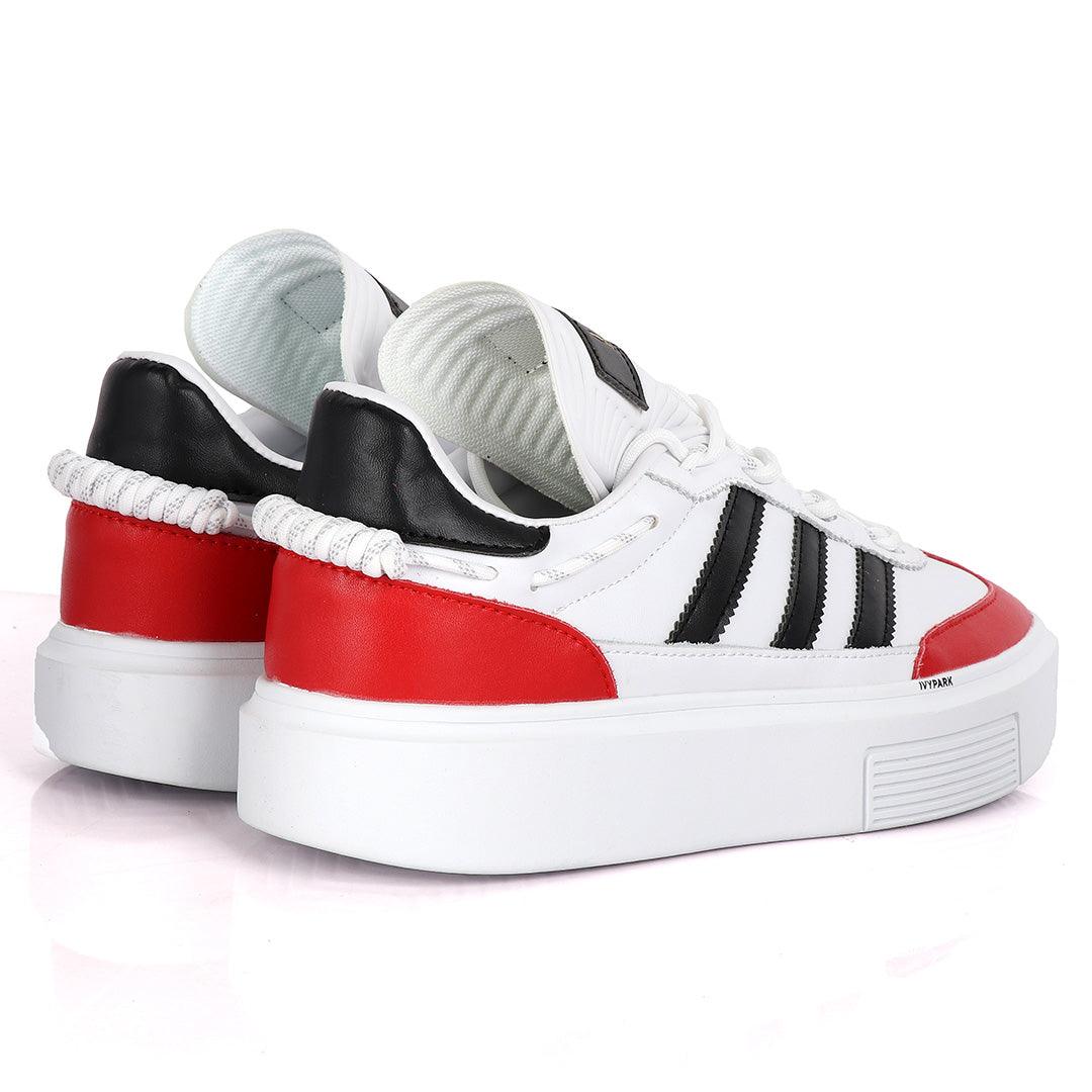 Adidas Lvy-Park 3 Black Stripes Designed Sneakers- White - Obeezi