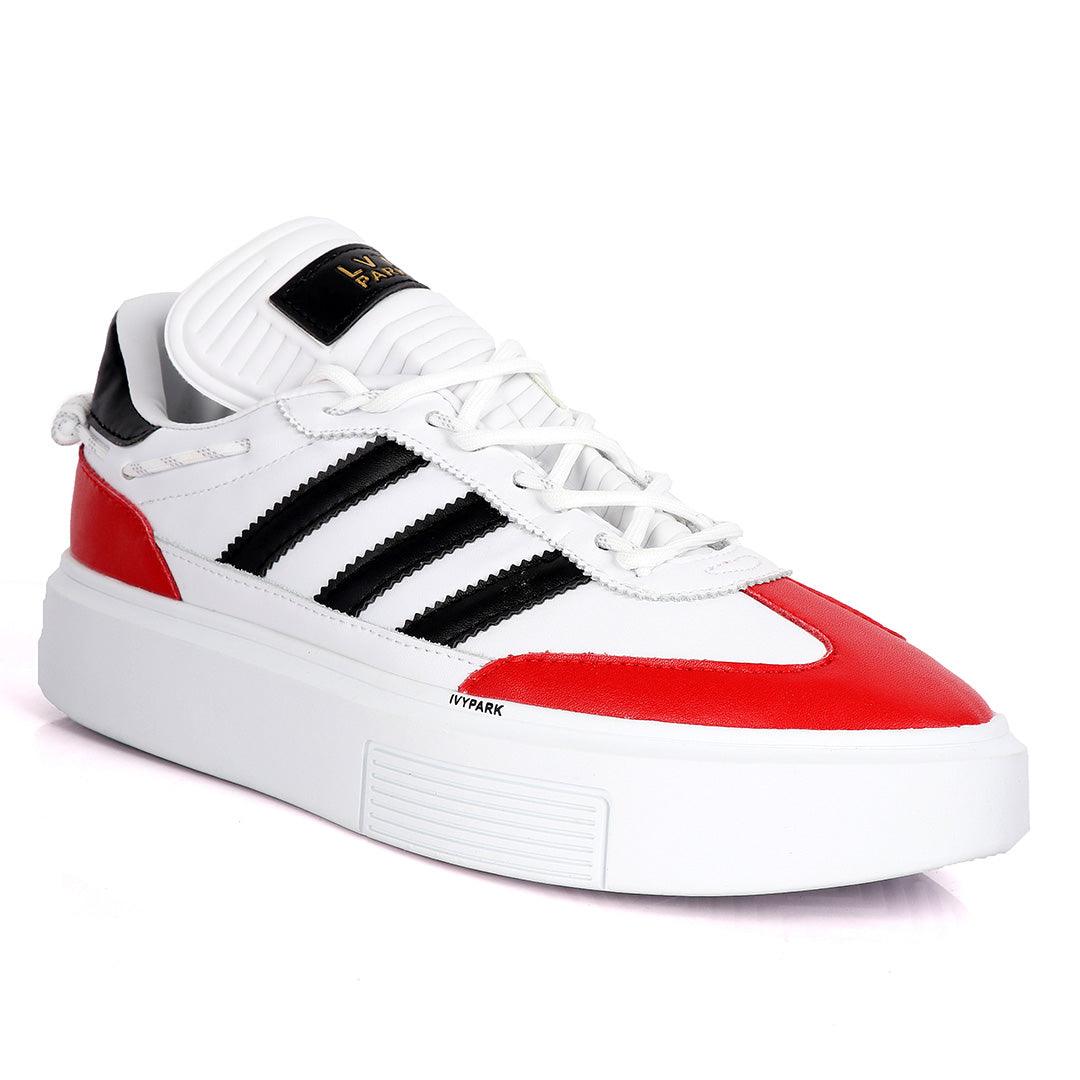 Adidas Lvy-Park 3 Black Stripes Designed Sneakers- White - Obeezi