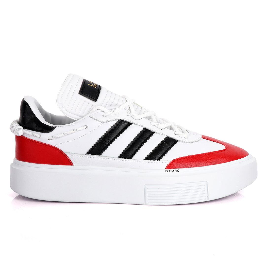 Adidas Lvy-Park 3 Black Stripes Designed Sneakers- White - Obeezi
