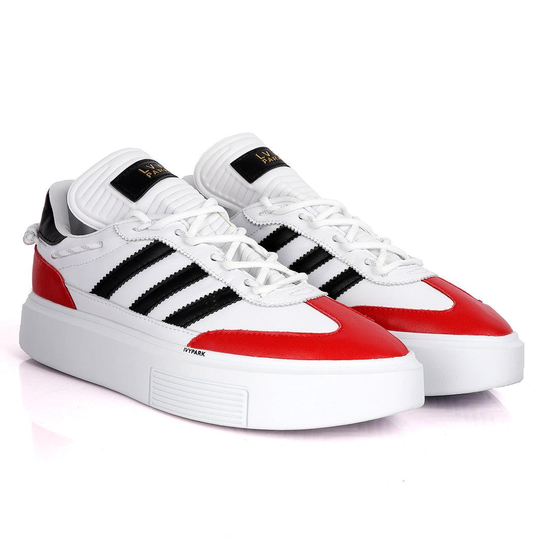 Adidas Lvy-Park 3 Black Stripes Designed Sneakers- White - Obeezi