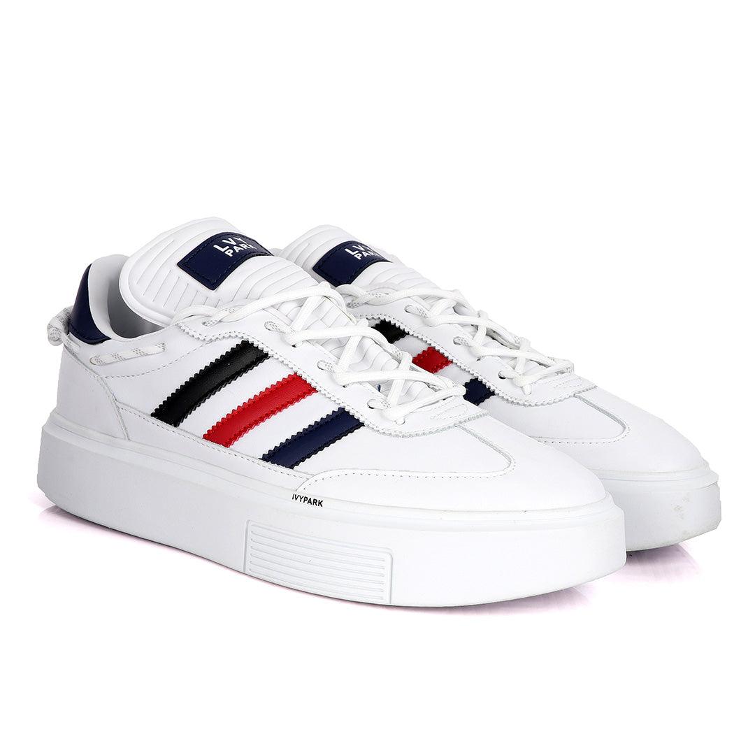 Adidas Lvy-Park Black, Red, Blue Stripe Designed Sneakers - Obeezi