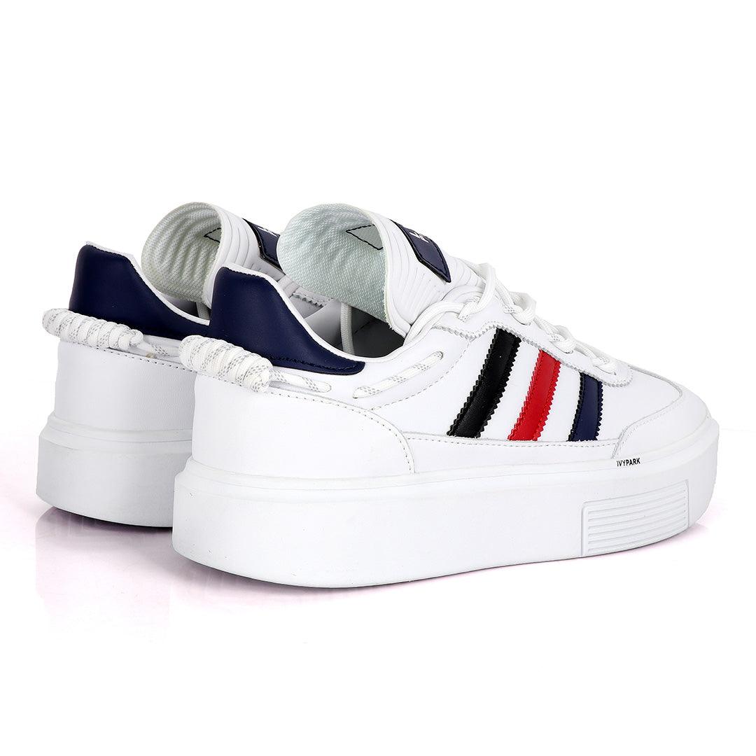 Adidas Lvy-Park Black, Red, Blue Stripe Designed Sneakers - Obeezi
