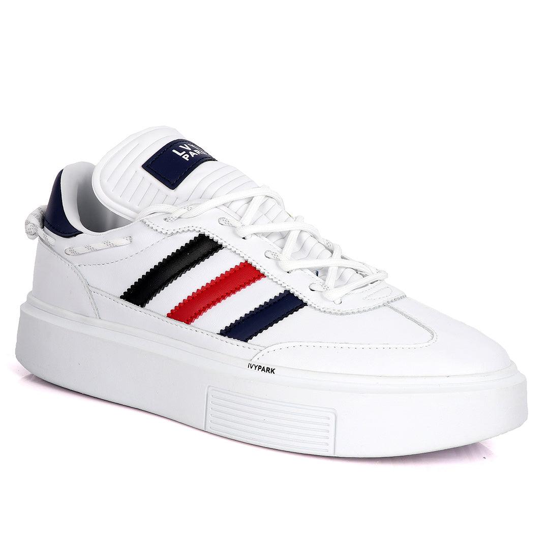 Adidas Lvy-Park Black, Red, Blue Stripe Designed Sneakers - Obeezi