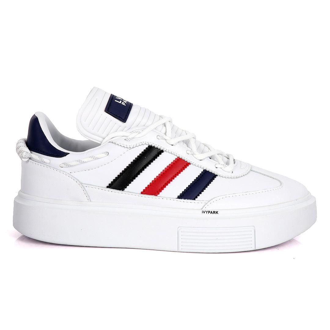 Adidas Lvy-Park Black, Red, Blue Stripe Designed Sneakers - Obeezi