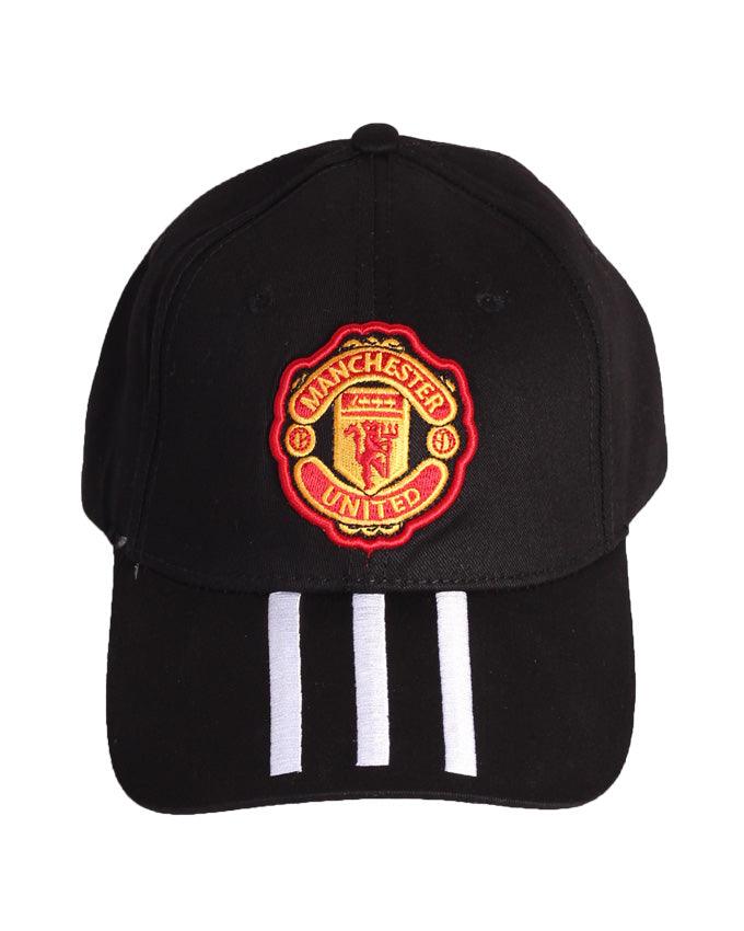 Adidas Manchester United FC 3-Stripes Black Cap - Obeezi.com