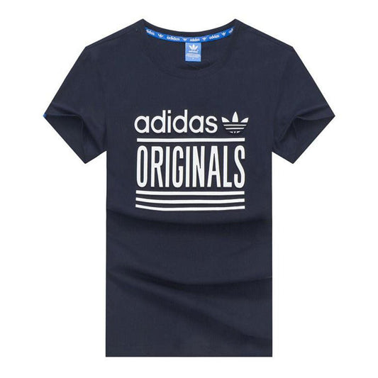 Adidas Originals 3 Stripes T-shirt-Navy blue - Obeezi
