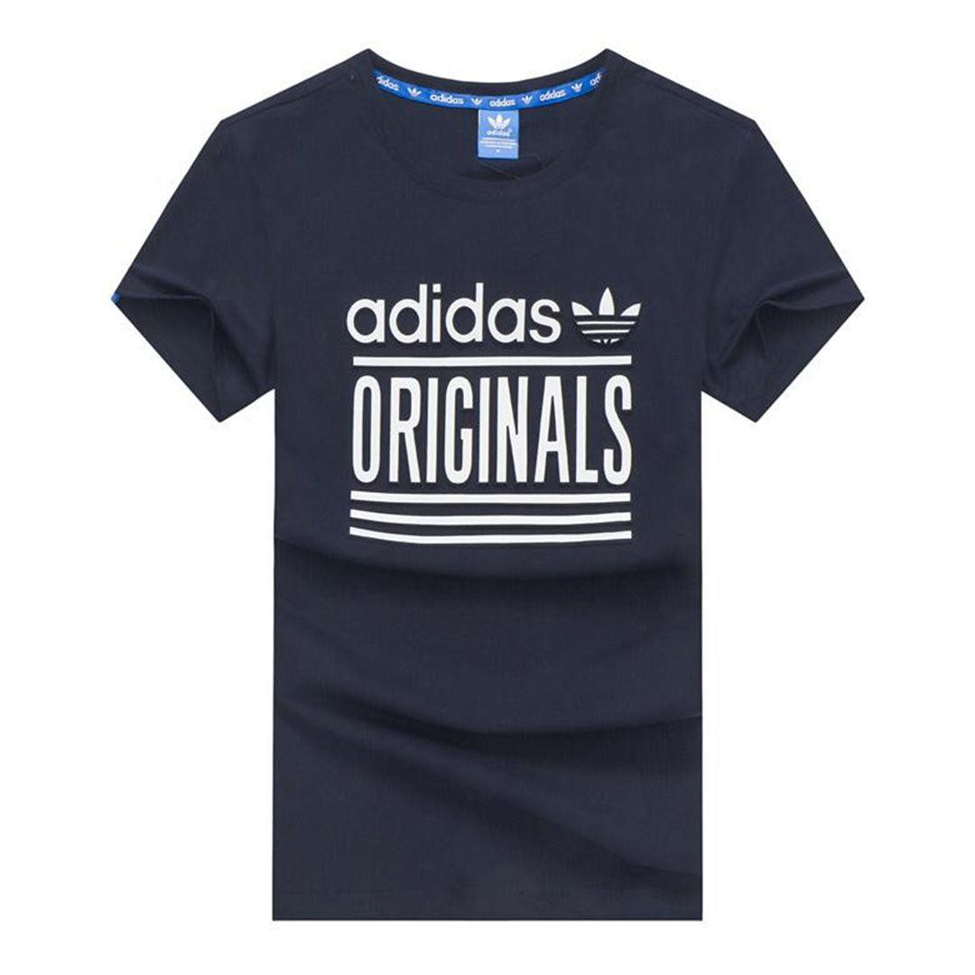 Adidas Originals 3 Stripes T-shirt-Navy blue - Obeezi