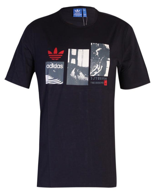 Adidas Originals Graphic Black Round Neck T-Shirt - Obeezi