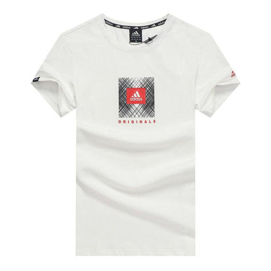 Adidas Originals Logo Printed White T-shirt - Obeezi