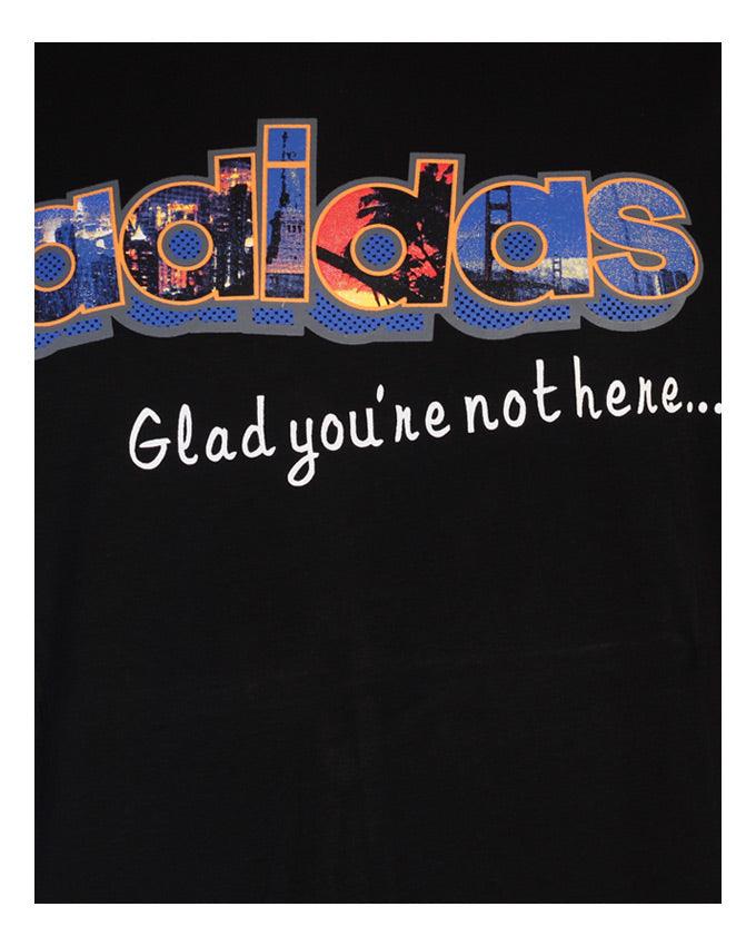 Adidas Originals Printed Unseix Black Round Neck T-Shirt - Obeezi