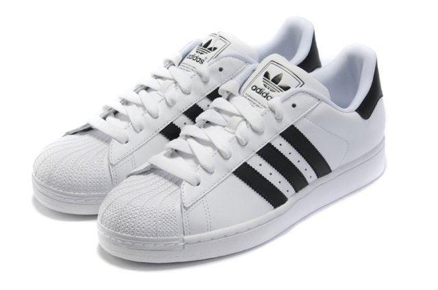Adidas Originals Superstar 2 Leather Casual Sneakers White Black - Obeezi