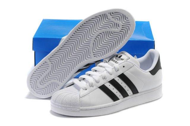 Adidas Originals Superstar 2 Leather Casual Sneakers White Black - Obeezi