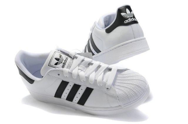 Adidas Originals Superstar 2 Leather Casual Sneakers White Black - Obeezi