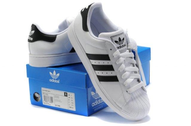 Adidas Originals Superstar 2 Leather Casual Sneakers White Black - Obeezi