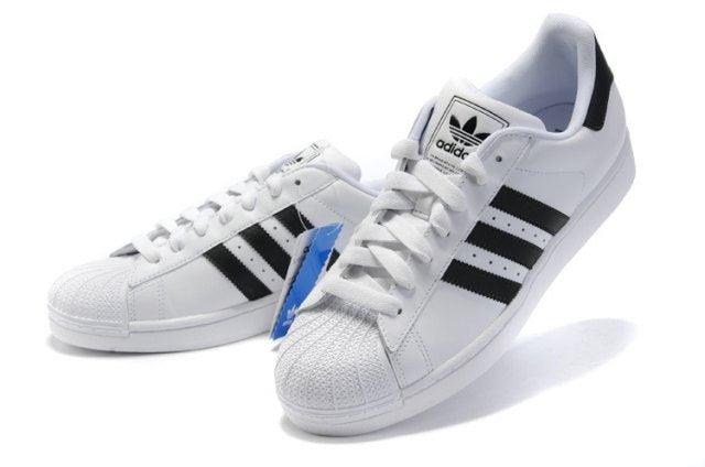 Adidas Originals Superstar 2 Leather Casual Sneakers White Black - Obeezi