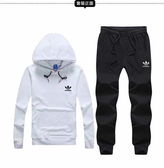 Adidas Originals Superstar Trefoil Hoodie Track Suit White Black - Obeezi