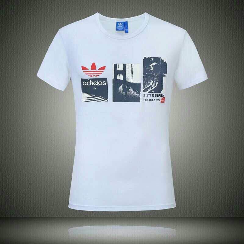 Adidas-Originals White Court Trefoil t-shirts - Obeezi