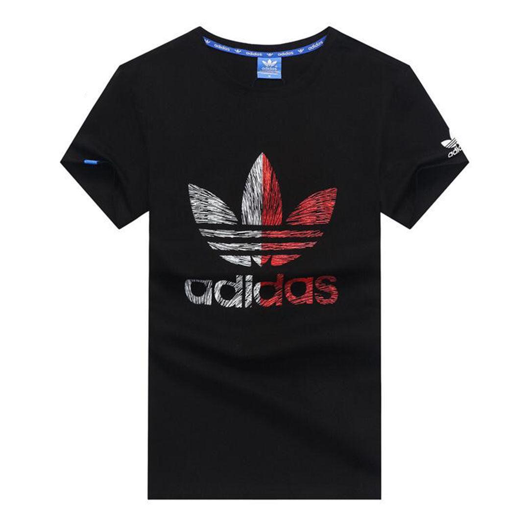 Adidas Printed Logo Men's Regular T-shirt- Black - Obeezi