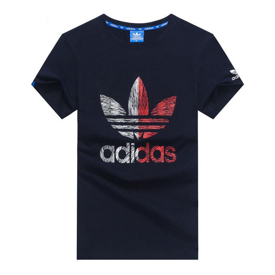 Adidas Printed Logo Men's Regular T-shirt- NavyBlue - Obeezi