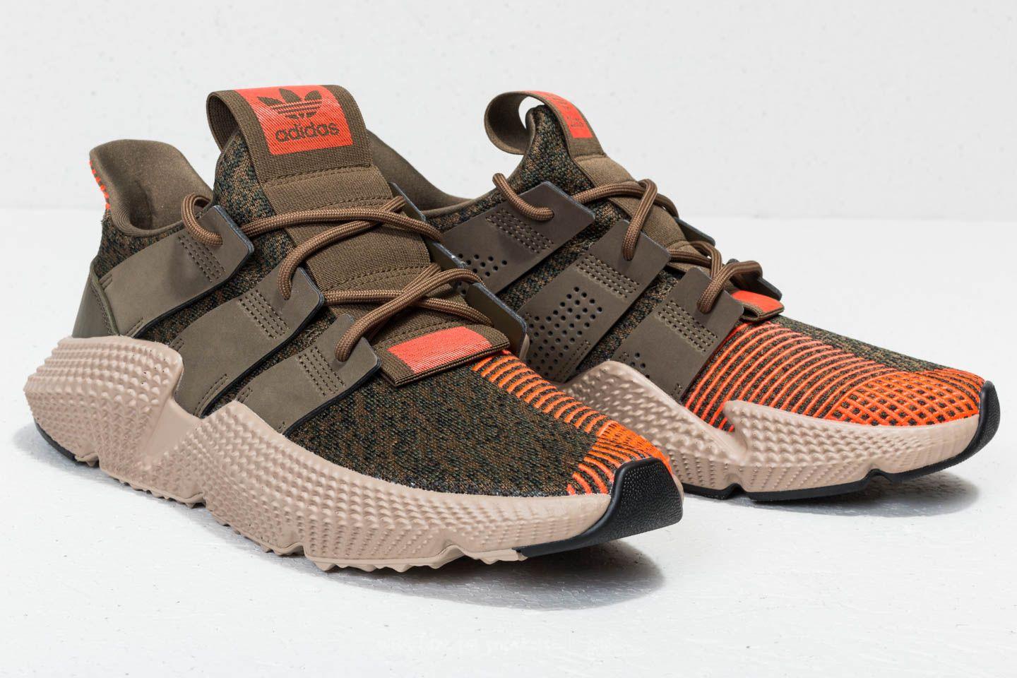 Adidas Prophere Trace Olive Solar Red Sneakers - Obeezi