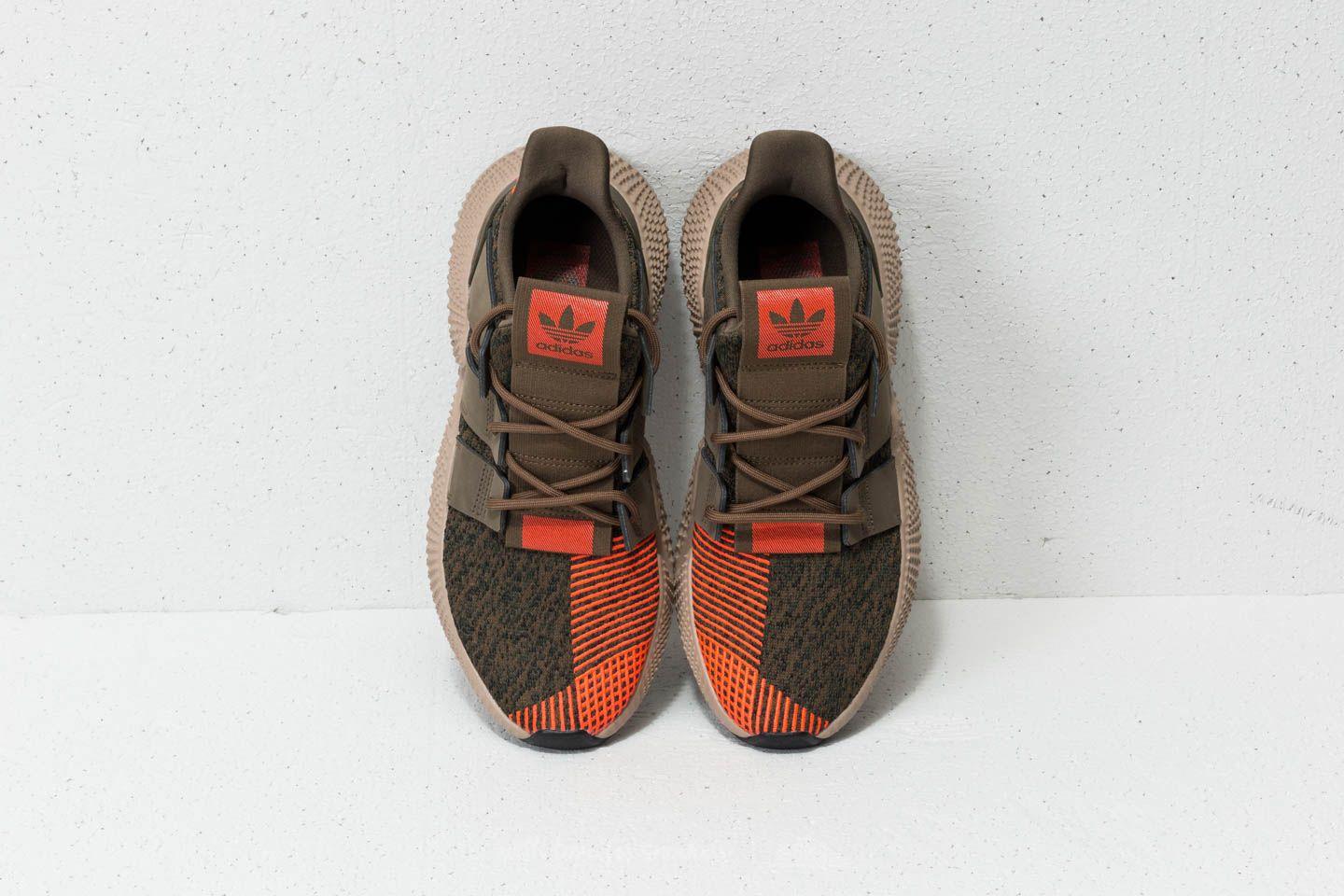 Adidas Prophere Trace Olive Solar Red Sneakers - Obeezi
