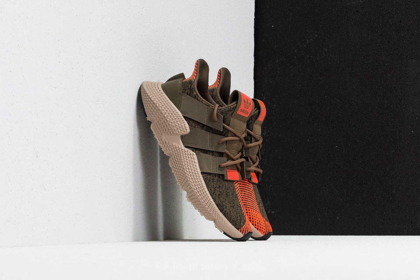 Adidas Prophere Trace Olive Solar Red Sneakers - Obeezi
