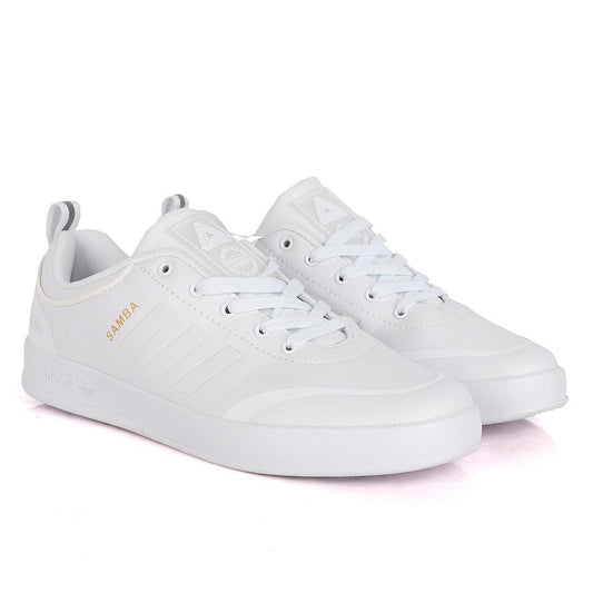 Adidas Samba Palace All White Sneakers - Obeezi