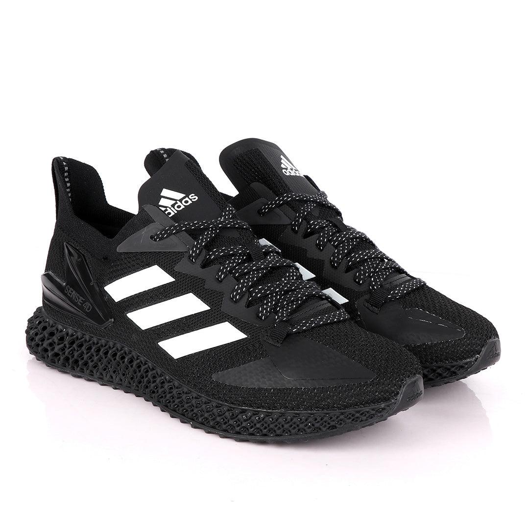 Adidas Sense 4D Black White Sneakers - Obeezi