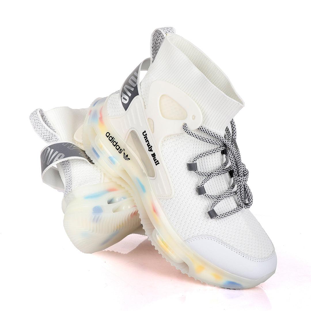 Adidas Unruly Bull Fashionable Trendy Sneakers- White - Obeezi