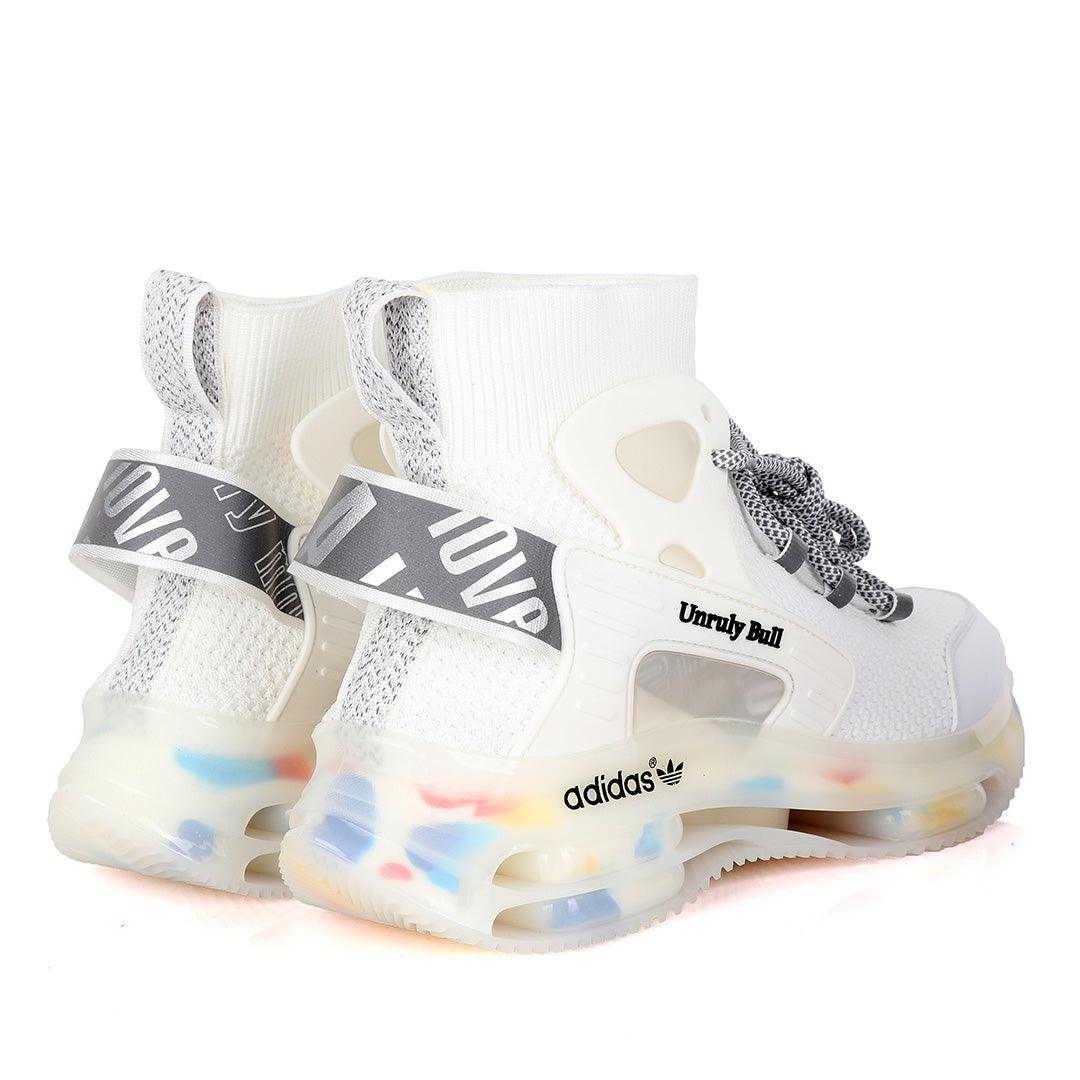 Adidas Unruly Bull Fashionable Trendy Sneakers- White - Obeezi