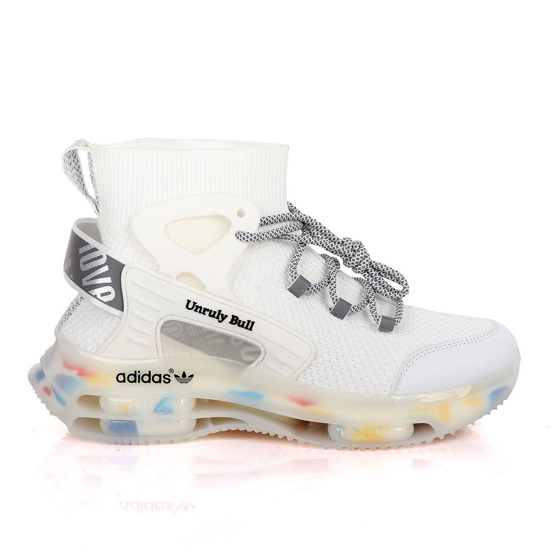 Adidas Unruly Bull Fashionable Trendy Sneakers- White - Obeezi