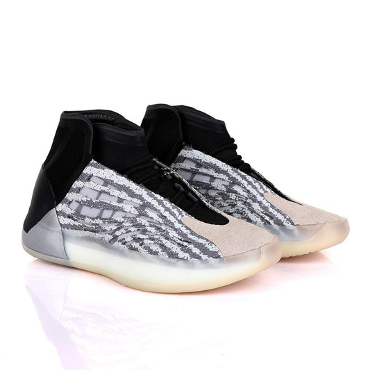Adidas Yeezy Basketball Quantum Black and Grey Sneakers - Obeezi