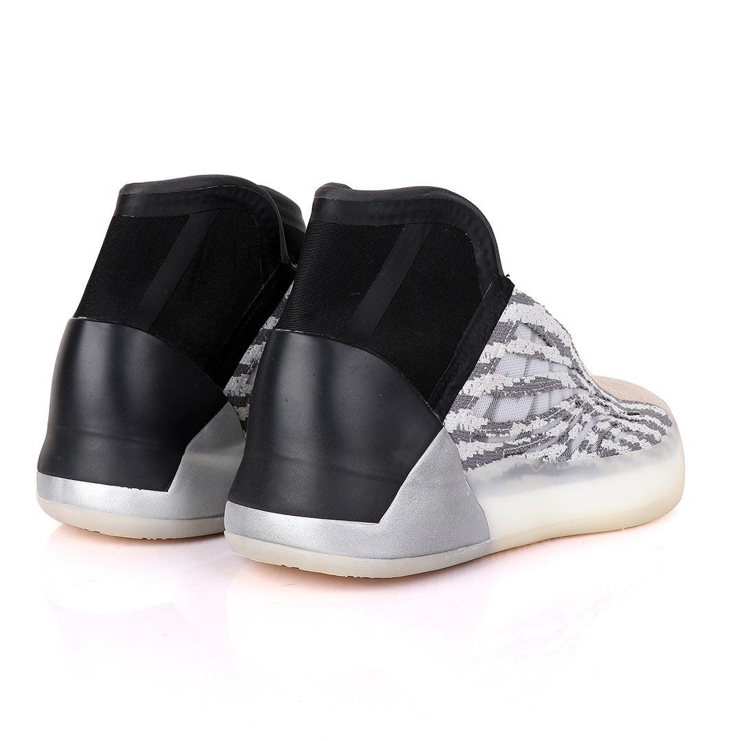 Adidas Yeezy Basketball Quantum Black and Grey Sneakers - Obeezi