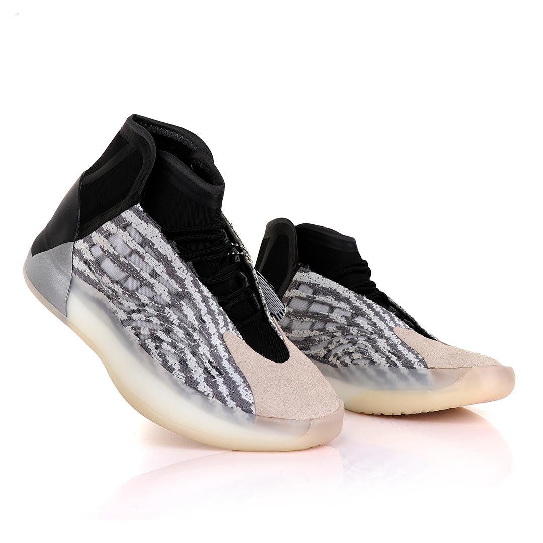 Adidas Yeezy Basketball Quantum Black and Grey Sneakers - Obeezi