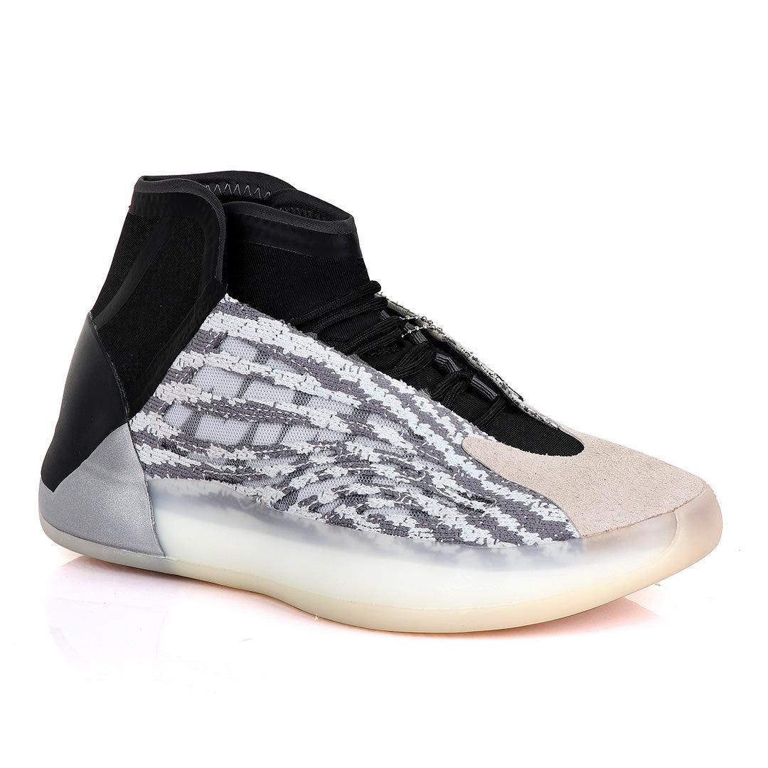 Adidas Yeezy Basketball Quantum Black and Grey Sneakers - Obeezi