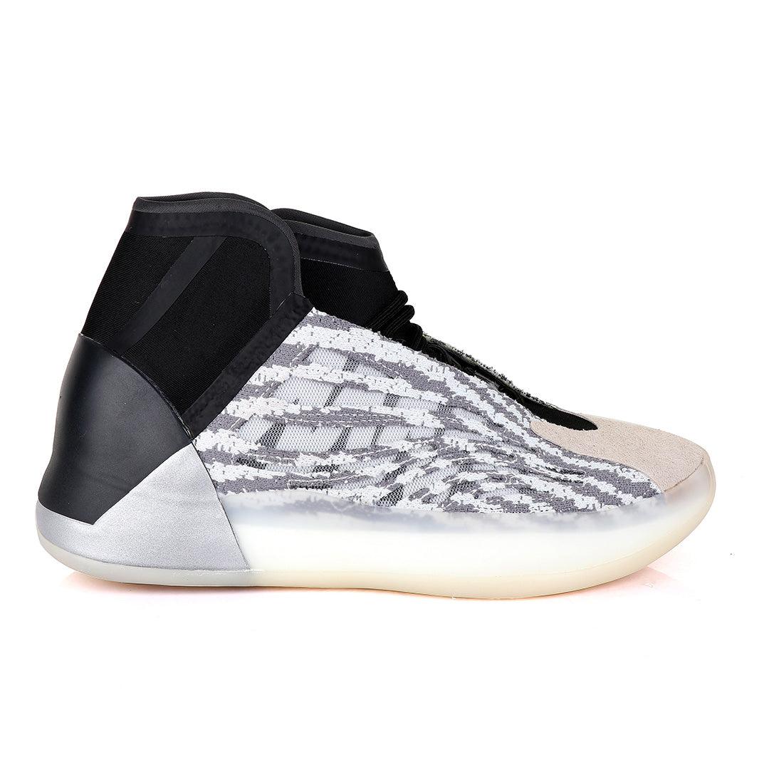 Adidas Yeezy Basketball Quantum Black and Grey Sneakers - Obeezi