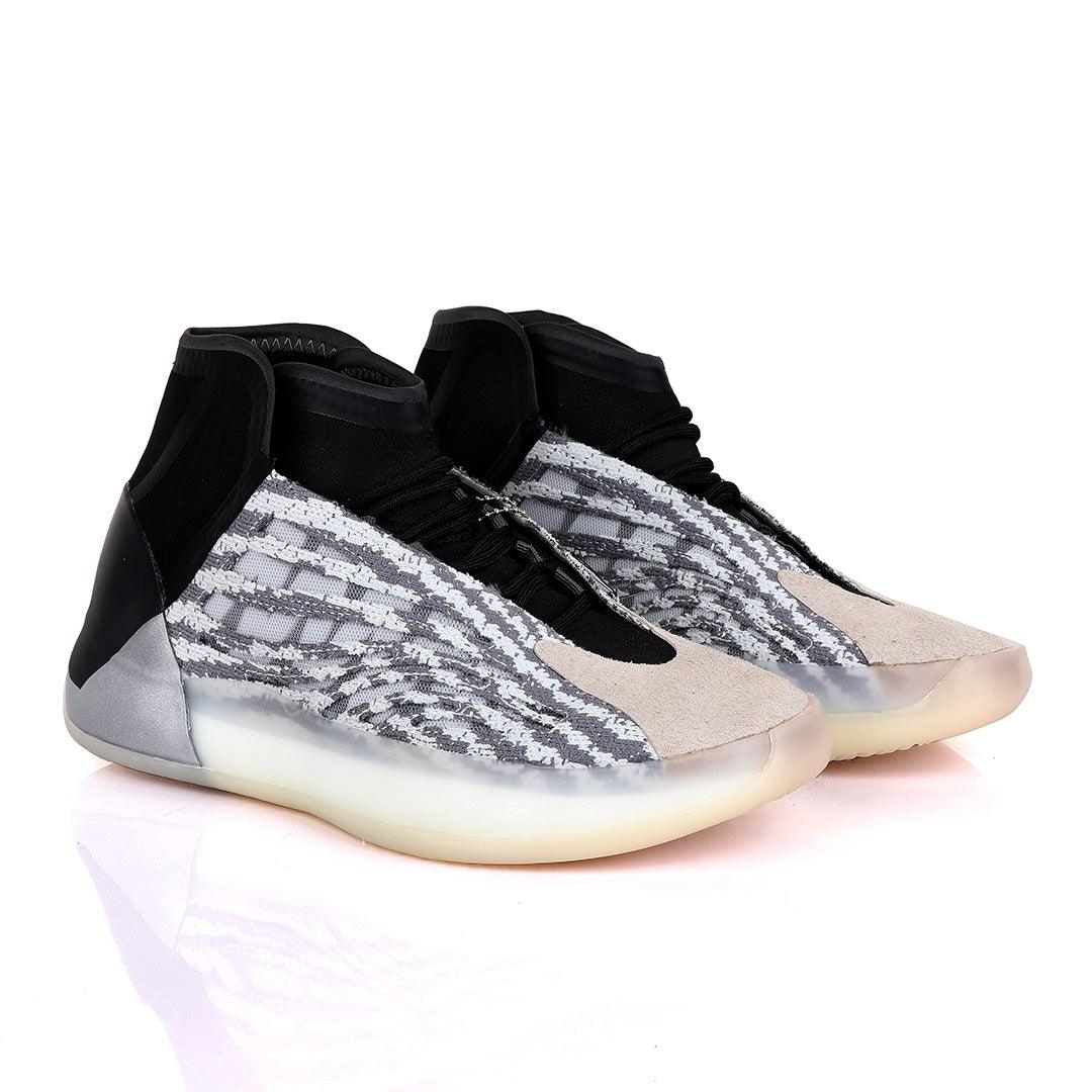 Adidas Yeezy Basketball Quantum Black and Grey Sneakers - Obeezi
