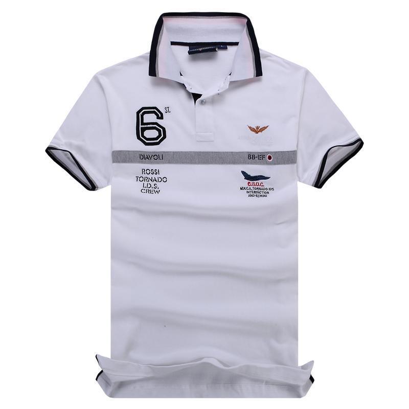 Aeronautica Millitare Rossi Tornado White Shortsleeve Polo - Obeezi
