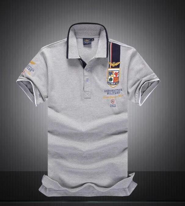 Aeronautica Millitare Virtue Siderum Tenus 1923 Ash Shortsleeve Polo - Obeezi