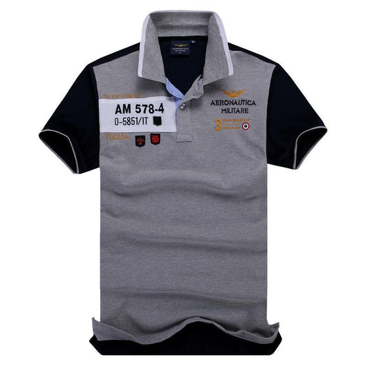 Aeronautica Prod/Lim/A.M Short Sleeve Shirt Polo-Ash - Obeezi
