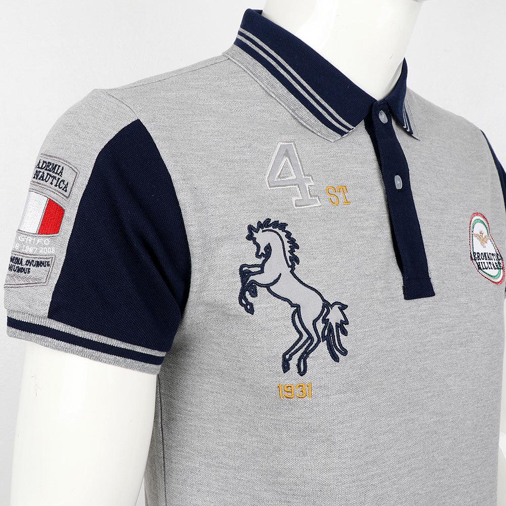 Aeronautical Militare Men Grey Short Sleeve Polo - Obeezi