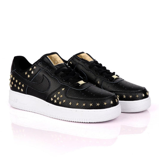Air Force 1 Low Stars Sneaker Shoes -Black - Obeezi