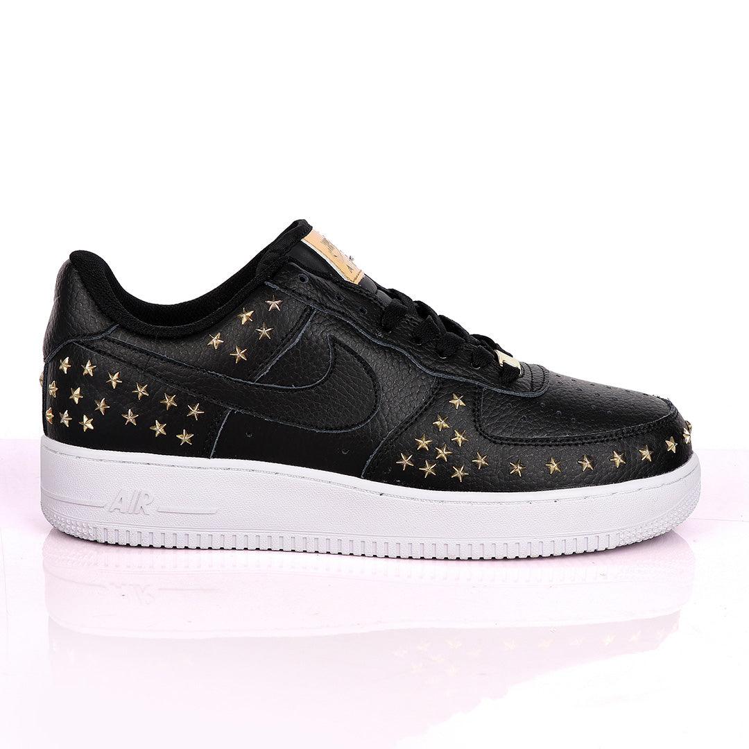 Air Force 1 Low Stars Sneaker Shoes -Black - Obeezi