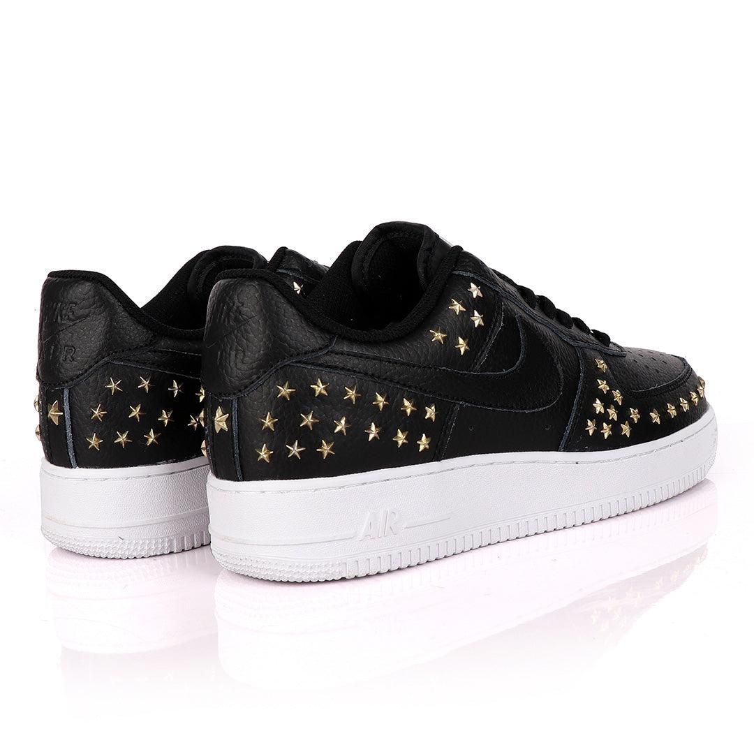 Air Force 1 Low Stars Sneaker Shoes -Black - Obeezi
