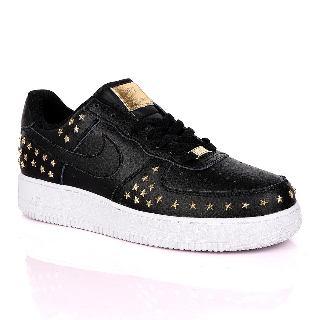 Air Force 1 Low Stars Sneaker Shoes -Black - Obeezi