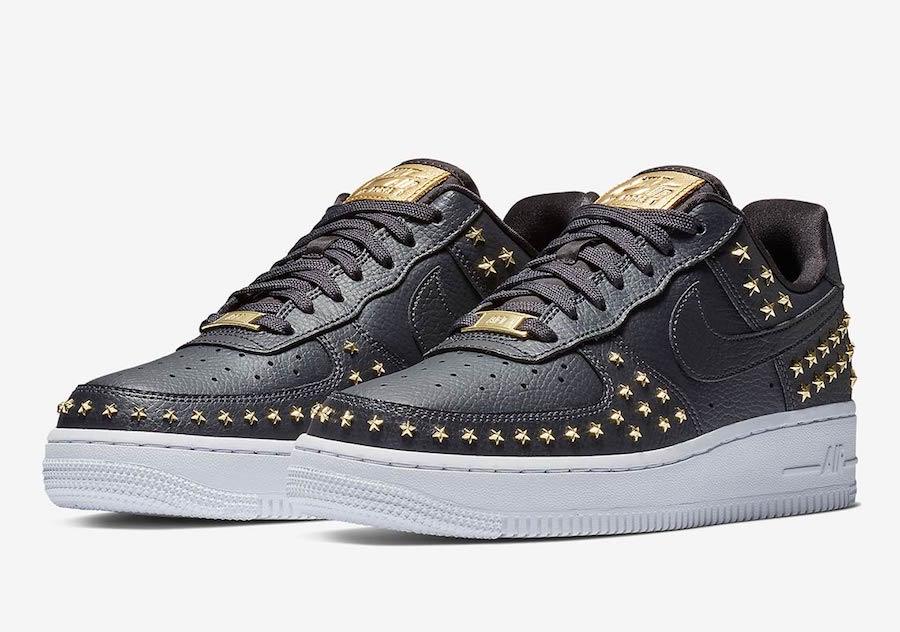 Air Force 1 Low Stars Sneaker Shoes -Black - Obeezi