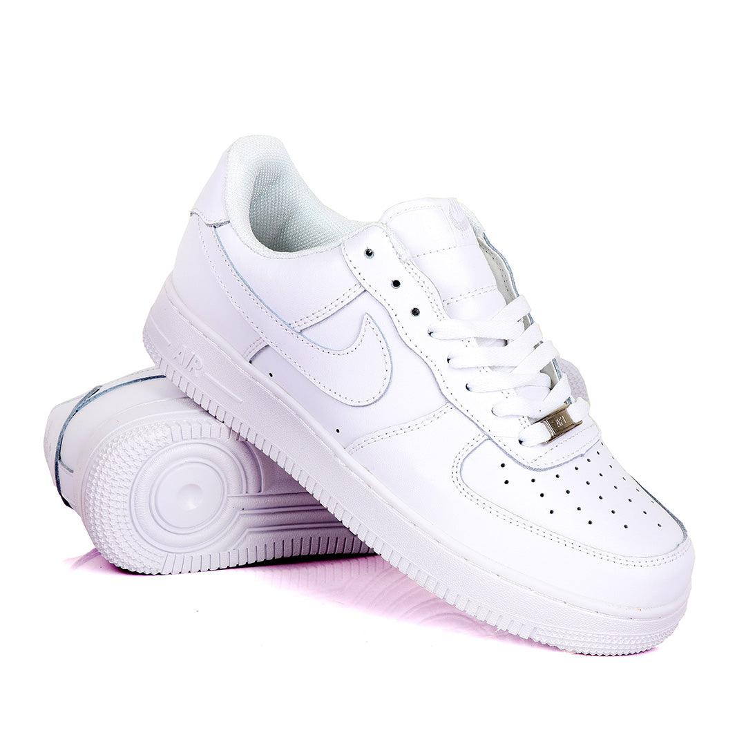 Air Force Nk Pressure 107 All White Sneakers - Obeezi