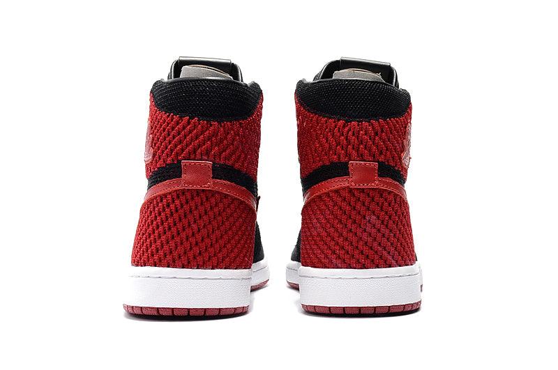 Air Jordan 1 Flyknit “Bred” Black/Varsity Red-White - Obeezi