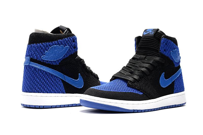 Air Jordan 1 Flyknit “Royal” Black/Game Royal-White - Obeezi